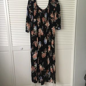 Off Shoulder Floral Maxi